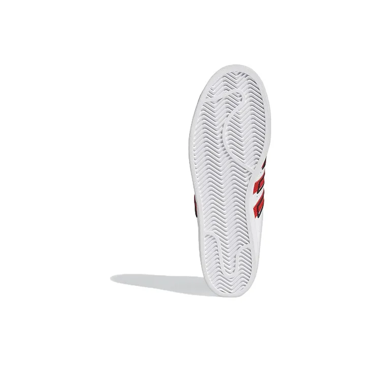 Adidas Superstar Cloud White Outlined Red Stripes-3