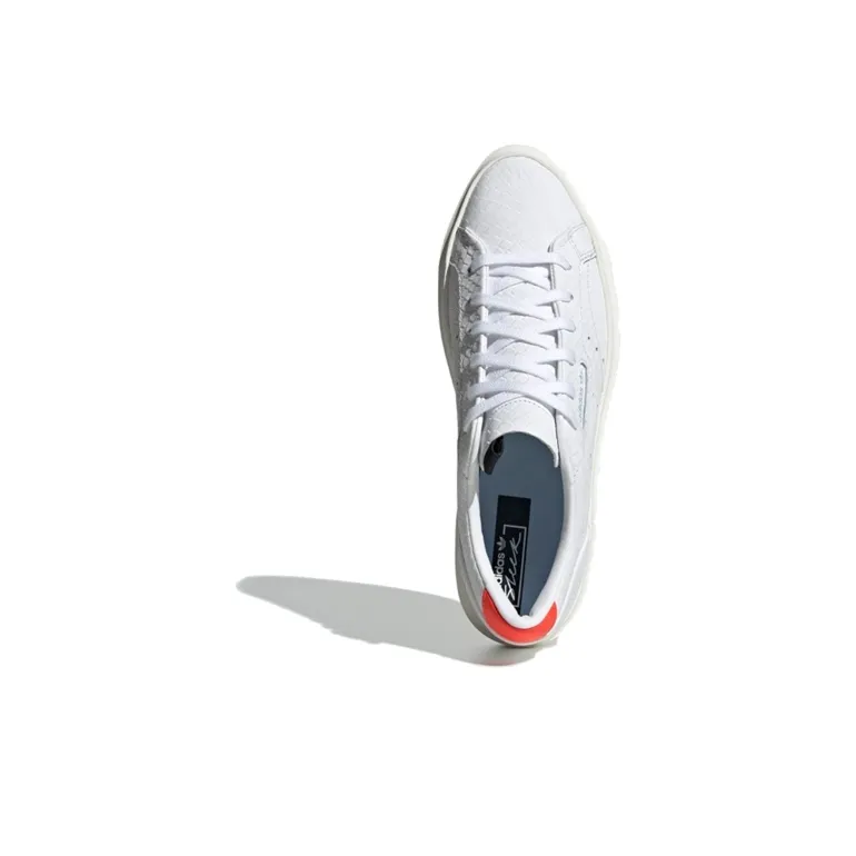 Adidas Sleek Super White Croc Solar Red Women's-3