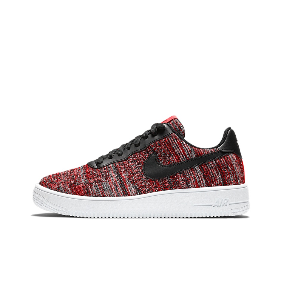 Nike Air Force 1 Flyknit 2.0 University Red Black POIZON