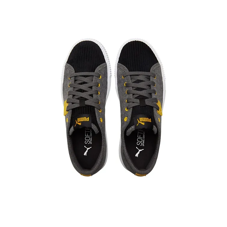 PUMA Unisex Ever Cord Sneakers Black/Gray/Yellow-3