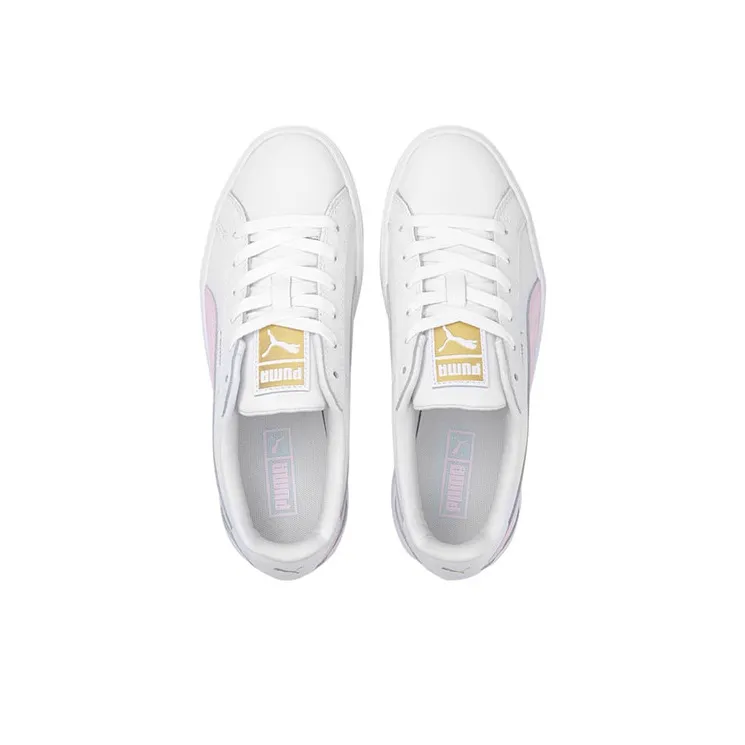PUMA Smash Ana Lightweight Low-Top Skateboard Shoes Women's White Pink-2