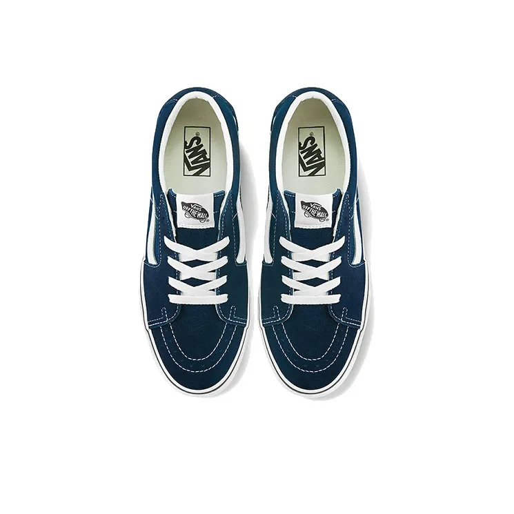 Vans SK8 Low Breathable Lightweight Wear resistant Low Tops Casual Skateboarding Shoes Unisex Blue-2