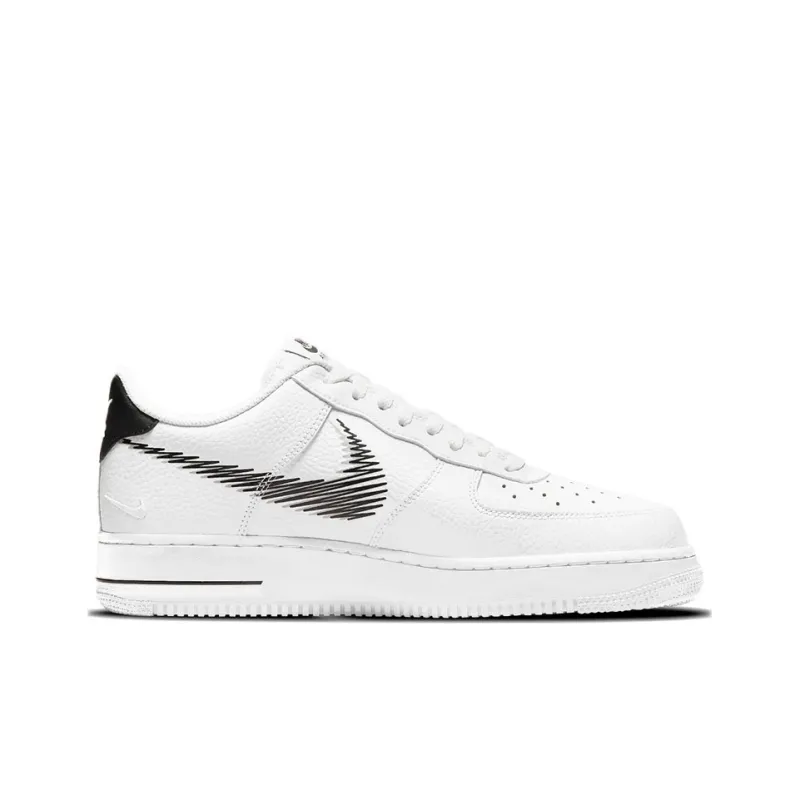 Nike Air Force 1 Low Zig Zag Black White-1