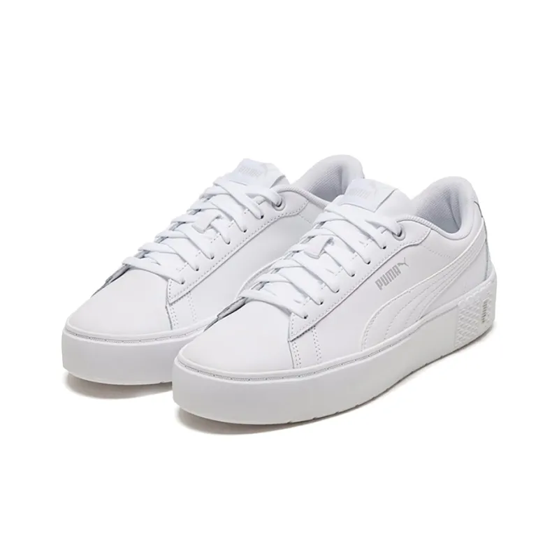 PUMA Smash Platform V2 'Triple White' Women's-2