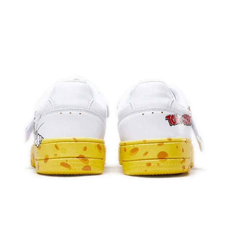 XTEP Tom And Jerry Collaboration Low Top Skateboard Shoes Men's White Yellow-2