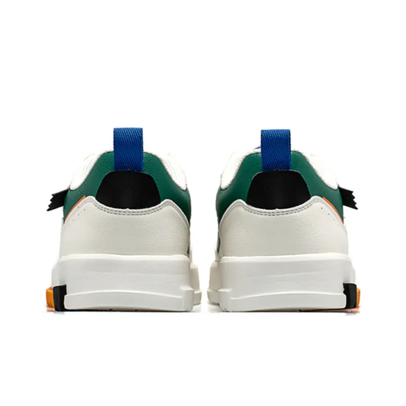 XTEP Low Top Skateboard Shoes Men's Beige Green-2