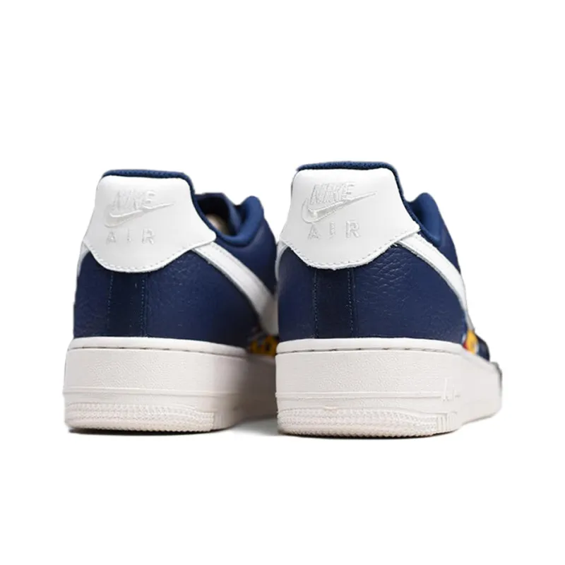 Nike Air Force 1 07 LV8 'Nautical Coverage Slip Resistant Low Top Skateboard Shoes GS White Blue Yellow-3