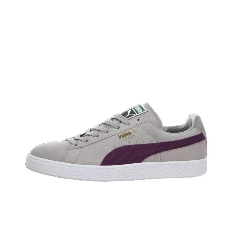 PUMA Suede Series Skateboard Shoes Men Low Top Gray/Purple-0