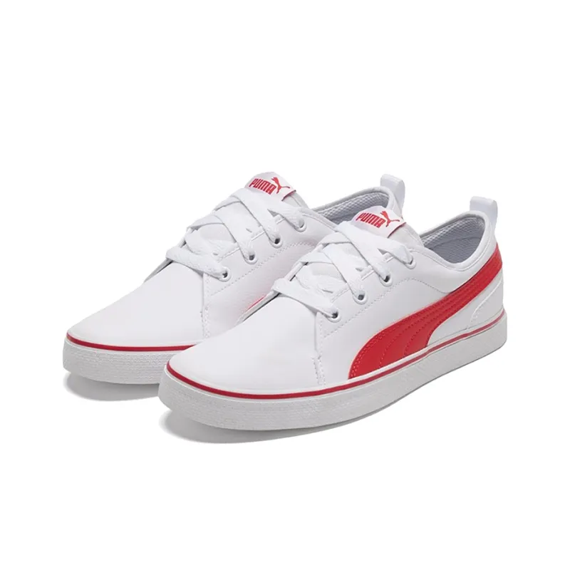 PUMA Street Retro Low Top Casual Skate Shoes Unisex White Red-2