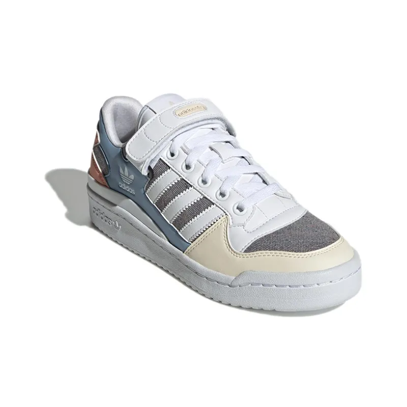 Adidas Originals Forum Low Wear resistant Non Slip Casual Skateboarding Shoes White Blue Gray Women's-2