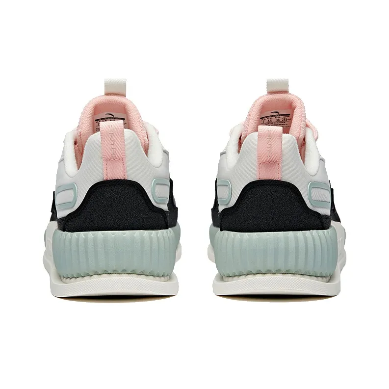 Anta Rejecting The Ordinary, Life Collection Coverage Low Top Skateboard Shoes Women's Pea Green White-3