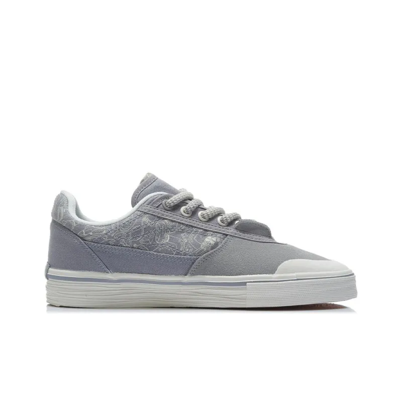 STEVEN HARRINGTON x LiNing Slip Resistant Cushioning Wear Resistant Low Top Skateboard Shoes Men's Snow Gray-1