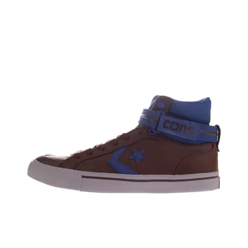 Converse Skateboard Shoes Unisex High-Top Brown/Blue