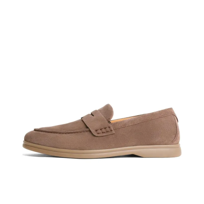 BELLE Dress Shoes Men Low Top Gray/Coffee-0