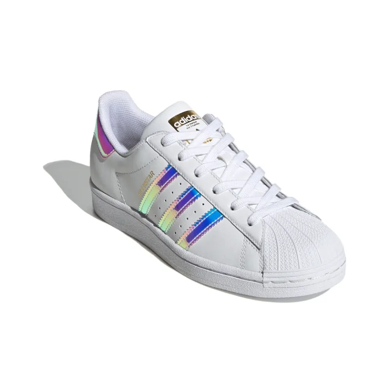 Adidas Superstar White Iridescent Stripes Women's-2