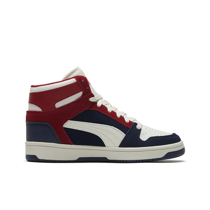 PUMA Rebound Sd Dark Blue/White/Red Mid Casual Board Shoes-1