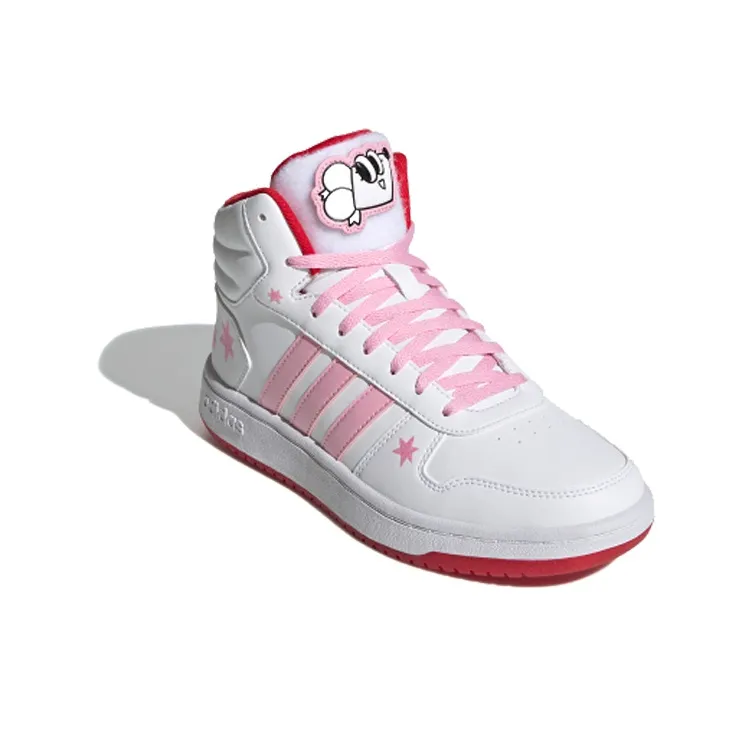 Adidas Neo Hoops 2.0 Mid 'White Pink' Women's-2
