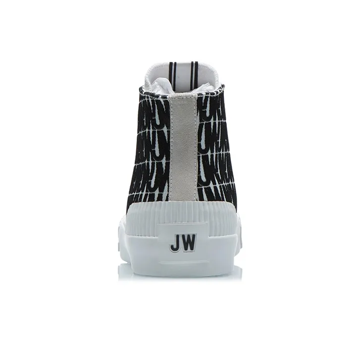 Jason Wu x LiNing CF Tracing Anti Slip Wear Resistant High Top Skateboard Shoes Unisex Black White-4