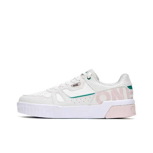 361° Anti-Slip And Wear-Resistant Lightweight Low-Top Skateboard Shoes Women's White Pink