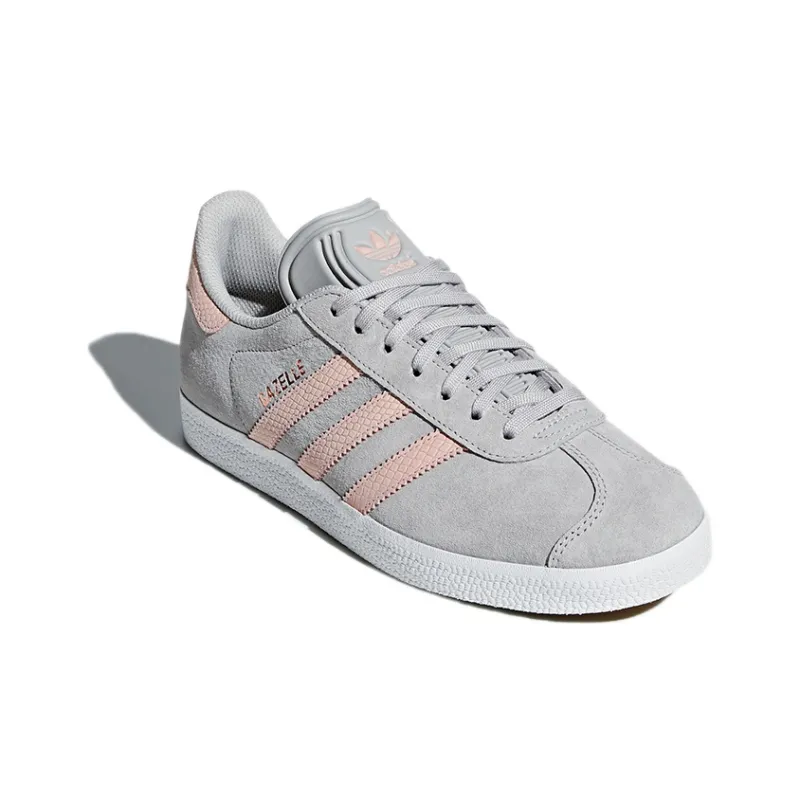 Adidas Originals Gazelle Lightweight Coverage Low Top Skateboard Shoes Women's Cool Gray-2