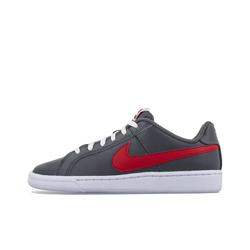 Nike Court Royale Slip-Resistant Cushioning Wear-Resistant Low-Top Skateboard Shoes GS Gray Red-0