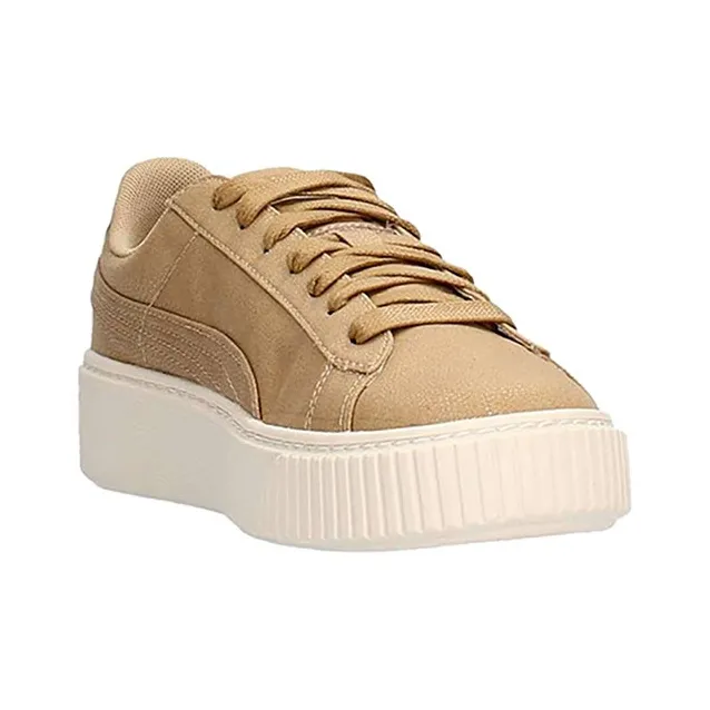 PUMA Basket Platform Cv 'Wheat White' Women's-2