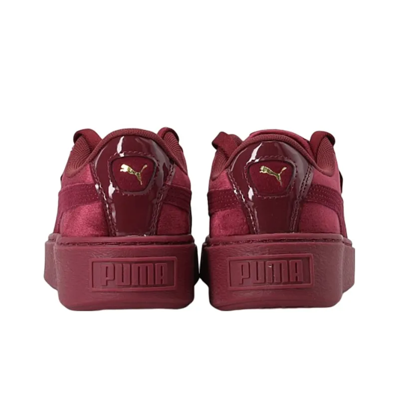 PUMA Platform Velvet Purple Low Top Sneakers Purple Women's-3