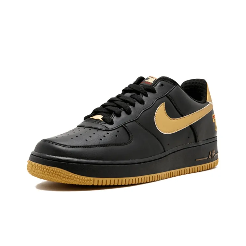 Nike Air Force 1 Premium 'Black Metallic Gold'-2
