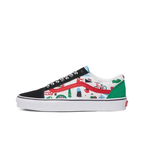 Andy Rementer x Vans Old Skool Customs Cushioned Wear-Resistant Lightweight Low-Top Skateboard Shoes Unisex Painted