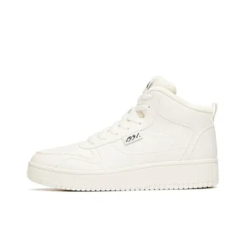 Anta Life Collection Non slip Lightweight High Top Skateboard Shoes Men's Pure White