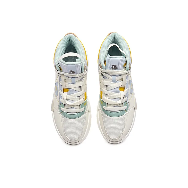 Erke Mid Top Skateboard Shoes Men's Light Gray Blue-2