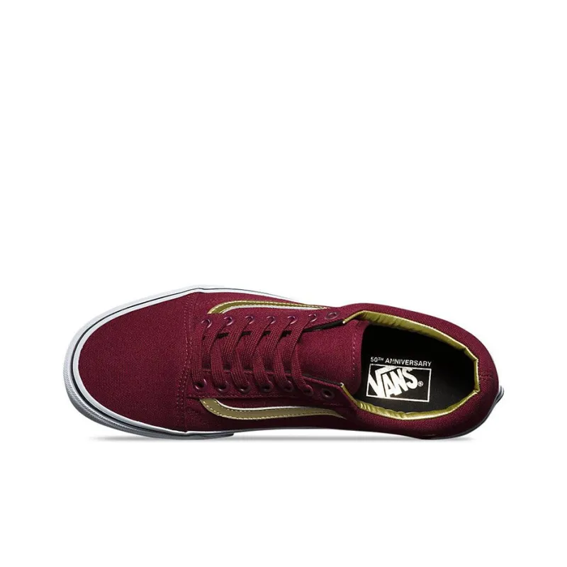 Vans Old Skool Red/Gold-3