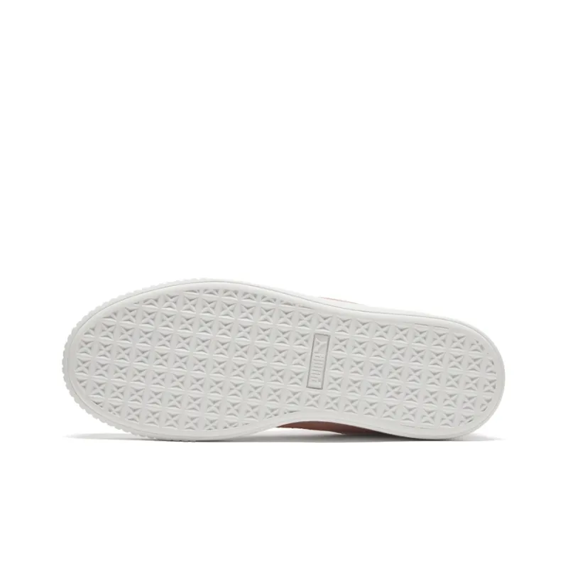 PUMA Platform Velvet Pink/White Low Casual Board Shoes Women's-5