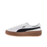 PUMA Basket Platform Perf Gum 'White Brown' Women's