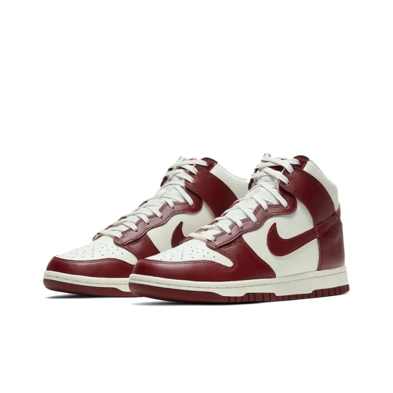 Nike Dunk High Sail Team Red Women's-2