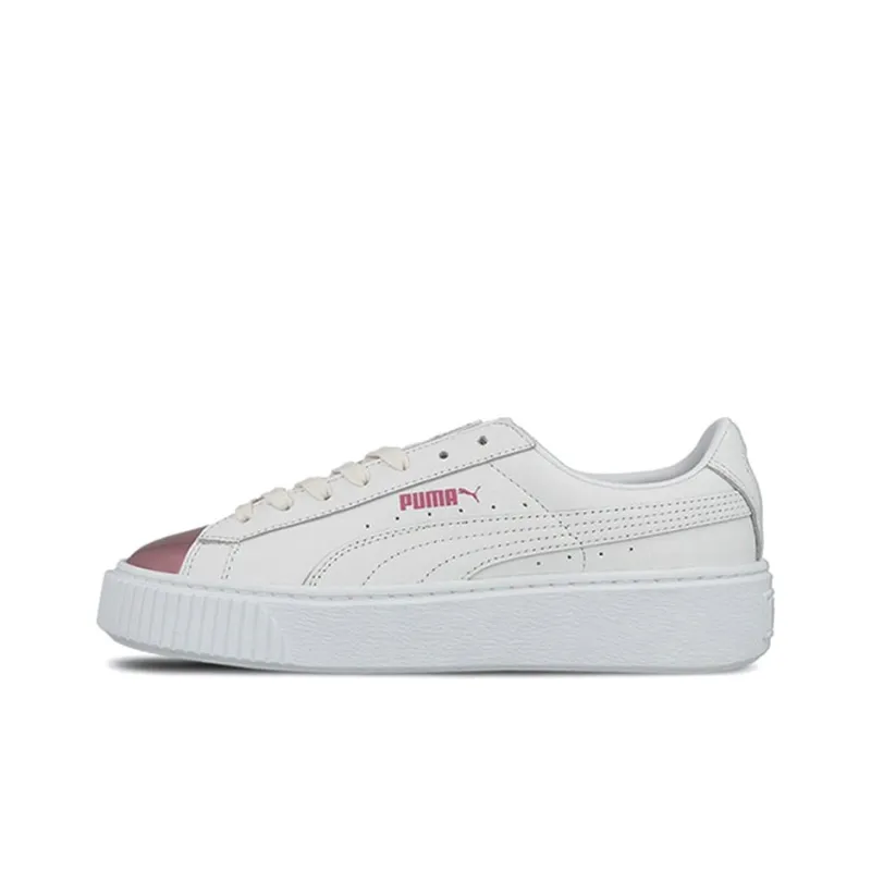 PUMA Basket Platform Metallic 'S 'White/Lilac Snow' Women's-0