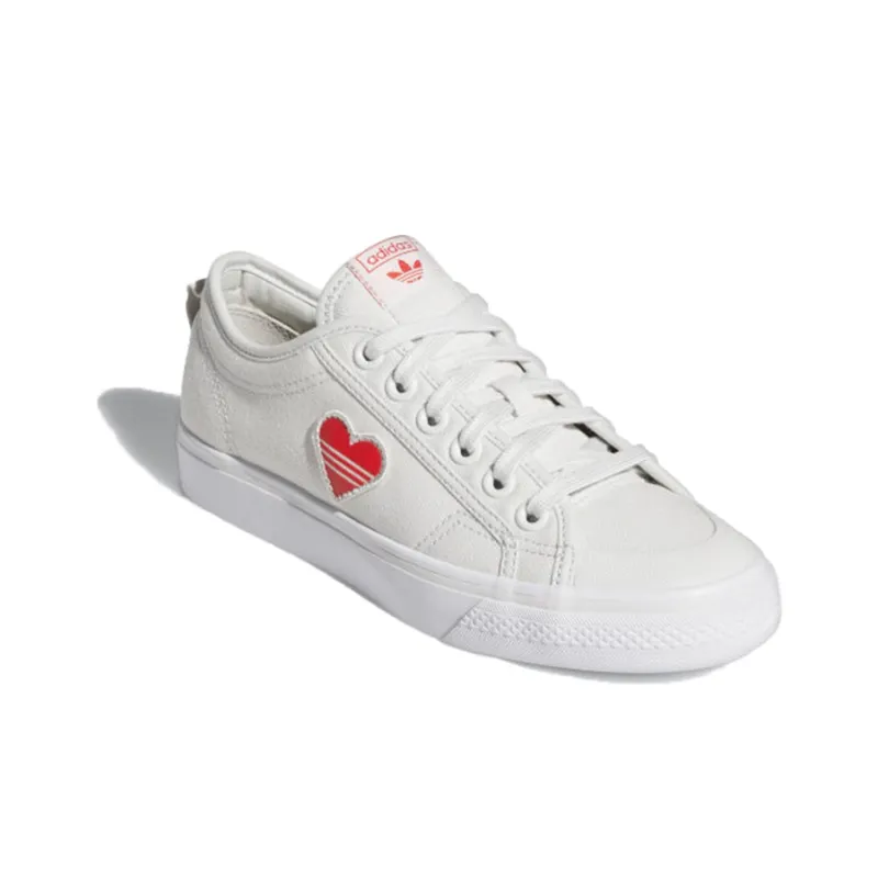 Adidas Originals Nizza Trefoil 'White Red' Women's-2