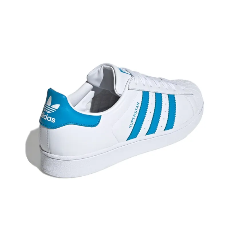 Adidas Superstar White Blue-3