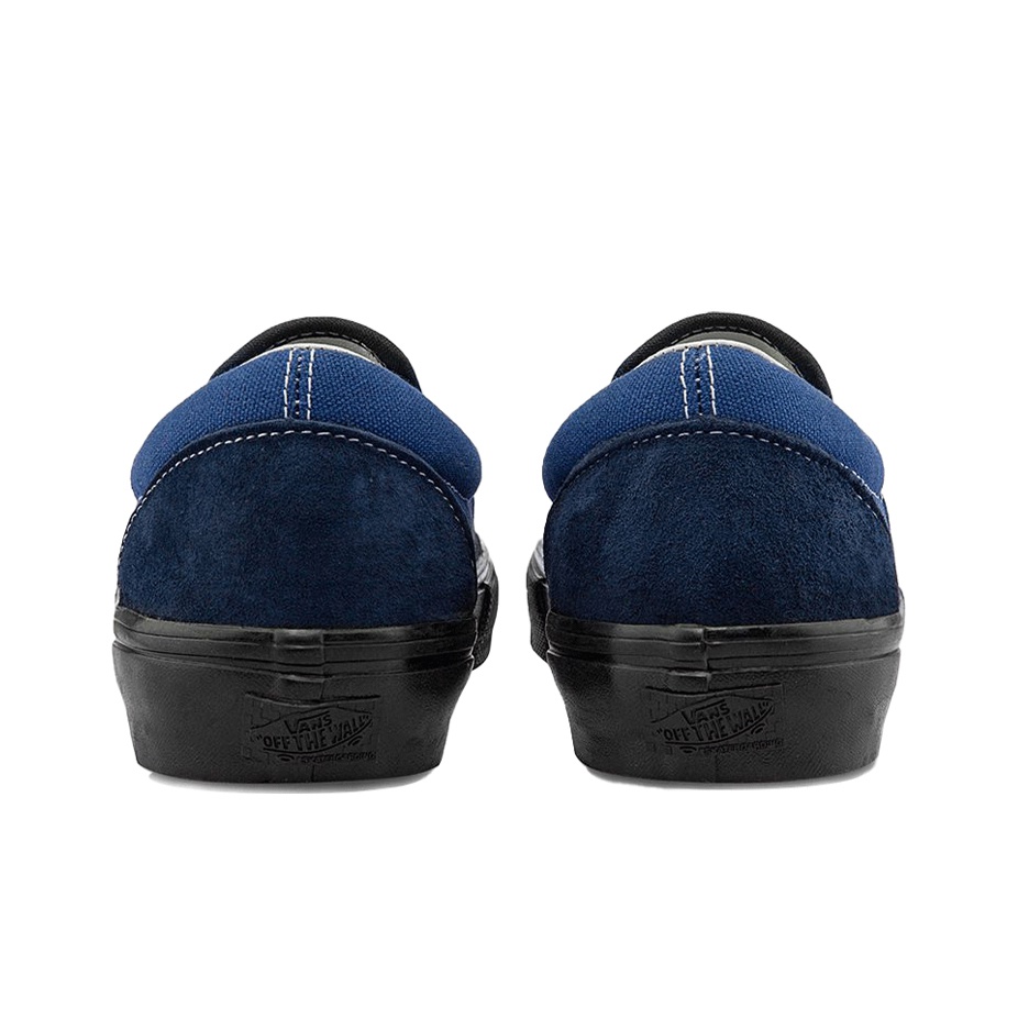 Fashion blue suede vans slip ons