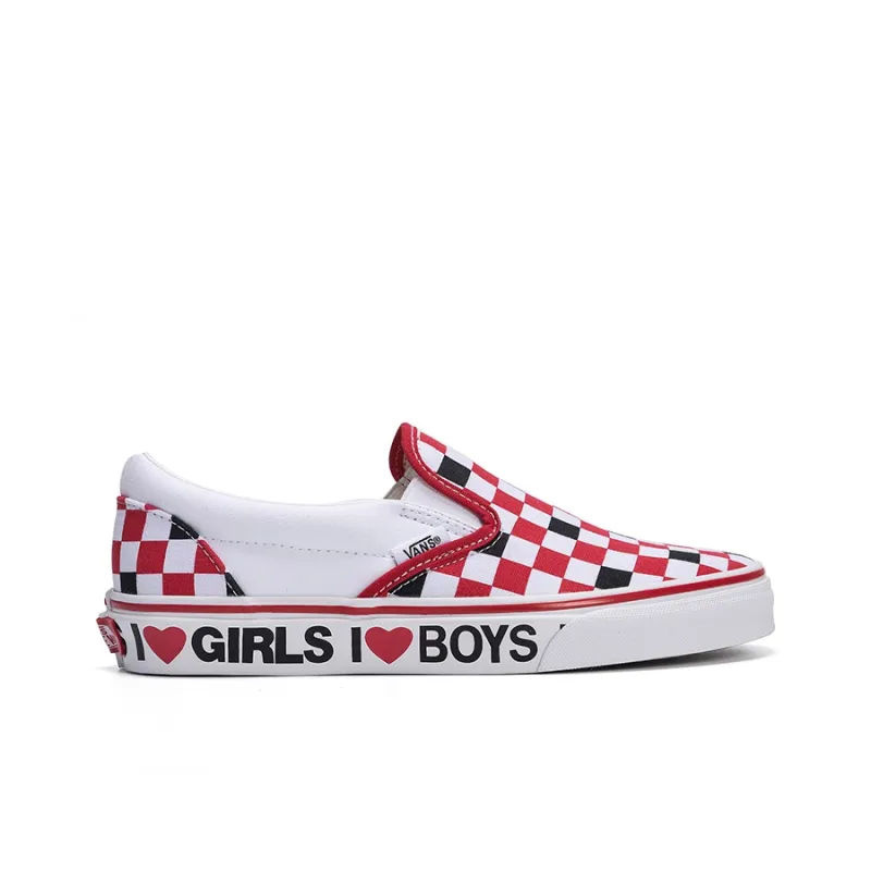 Vans Slip On I Heart 'White Red'-1