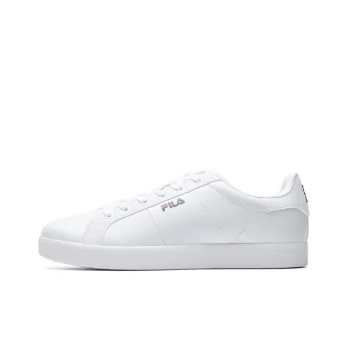 FILA FUSION Triple White Skateboard Shoes Men Low-Top Group White