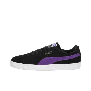 PUMA Suede Classic Anti-Slip Wear-Resistant Low-Top Skateboard Shoes Unisex Black Purple