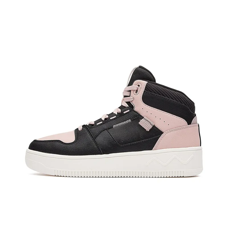 361° Wear-Resistant Skateboard Shoes Women's Black Pink-0