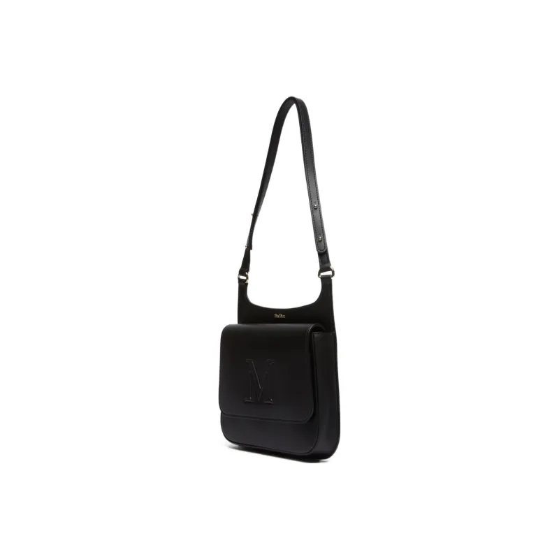 MaxMara Cow Leather Shoulder Bag Women's Black-1