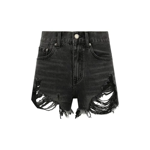 Valeria Obbaco Denim Shorts Women's Black