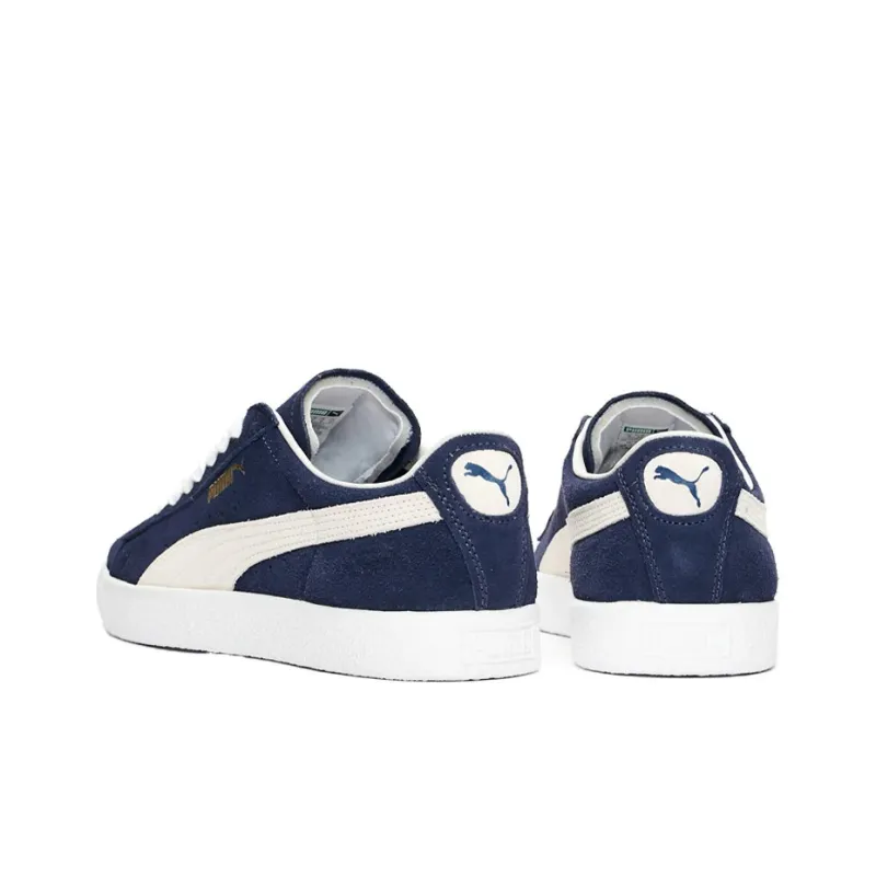 PUMA Suede 90681 Wear-resistant And Lightweight Low-Top Skateboard Shoes Unisex Blue White-3