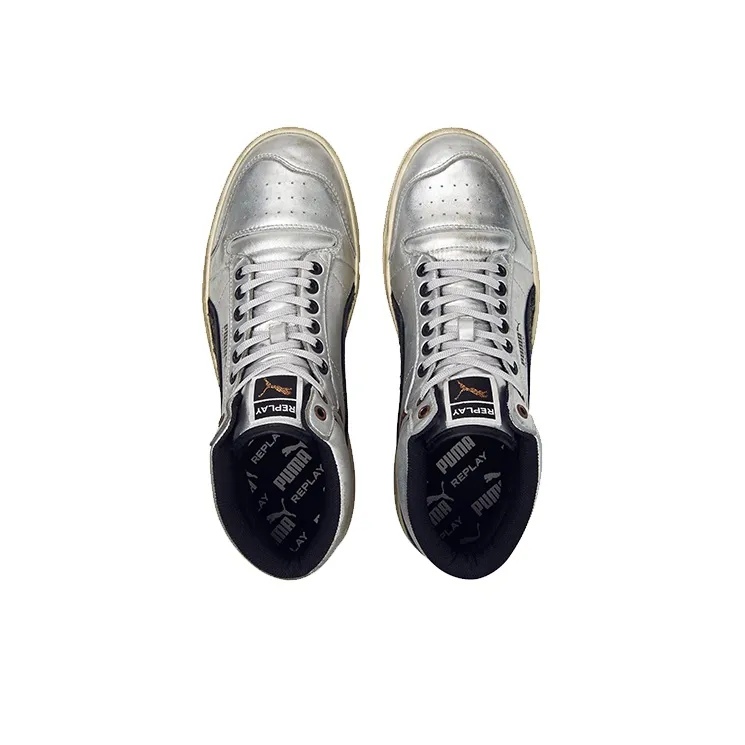 PUMA Ralph Sampson Retro Skateboarding Shoes Silver Unisex-2