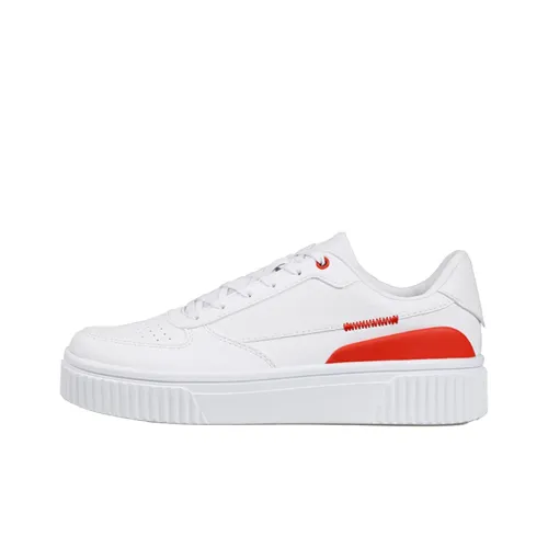 ANTA Skateboard Shoes Women's Low Top ANTA White/Coral Red