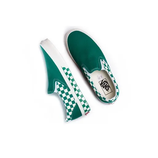 Vans Classic Slip On 'Sidewall Check Ultramarine Green'-3