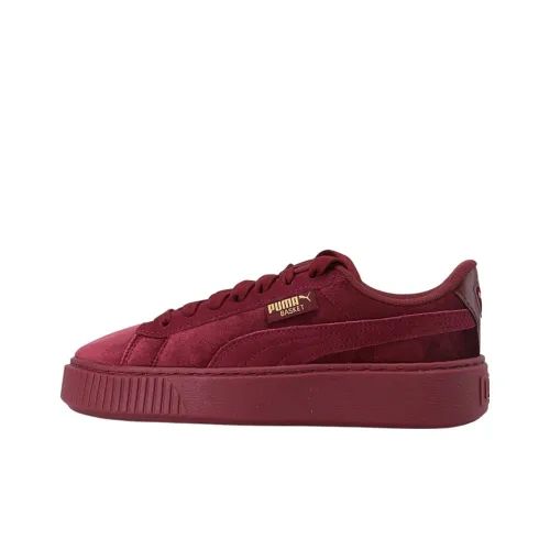 PUMA Platform Skateboard Shoes Women's Low-Top Purple